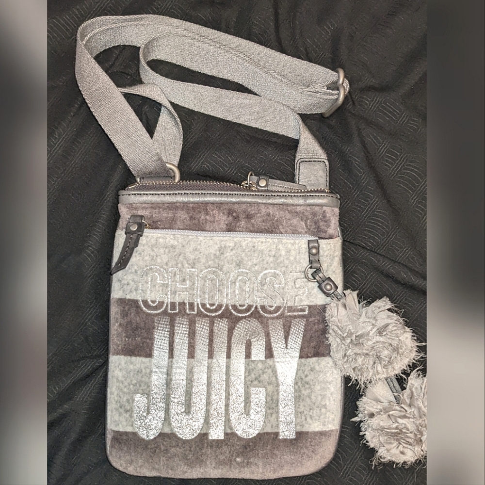 Vintage Juicy Couture Crossbody velvety "Choose Juicy" purse soft bag